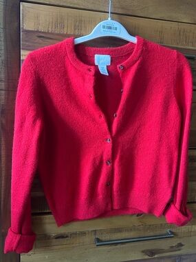 H&M Red Women's Cardigan Sweater